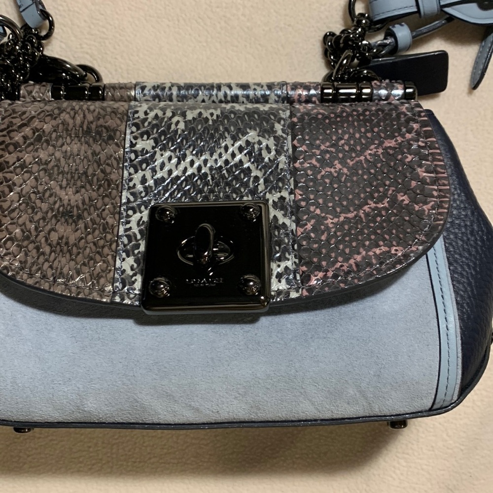 BNWOT Coach snakeskin bag with two strap options